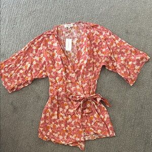 L*Space Floral Swim Wrap Coverup